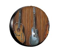 guitars art -Print Universal Waterproof Tire Protection Cover For Suv Truck Trailer Adjustable Fit. 15 inch