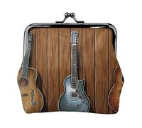 Guitars Art - Print Women's Compact Coin Purse with Lock Waterproof for Travel Gifts