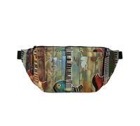 Guitars Art Printed Fanny Pack Waist Bag for Men Women, Adjustable Bumbags Hip Bum Bag Travel Crossbody Bags Sports Running Hiking Belt Bag