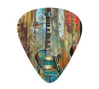 Guitars Art Printed Guitar Pick 12 Pieces Guitar Pick In A Box The Makes Sound Clear Ukulele Electric Acoustic Guitar Bass (0.46 0.71 0.96mm)