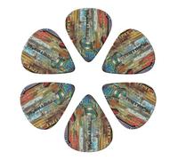 Guitars Art Printed Guitar Picks -6 Pcs Guitar Picks Plectrum,Guitar Accessories,Electric Guitar Pick 0.96mm