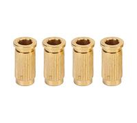 Guitars Bridges Bushing, Sturdy Guitar Bridge Anchors Accuracy Design 4Pcs for Electric Guitars(gold)