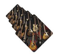 Guitars Car Air Fresheners Cards 4 Pcs Hanging Fragrance Scented Cards Long-Lasting Car Aromatherapy Tablets for Wardrobe Bathroom Car Interior Mirror Pendant Gifts