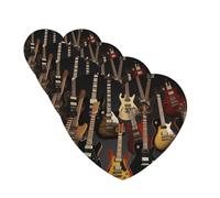 Guitars Car Air Fresheners Cards 4 Pcs Hanging Fragrance Scented Cards Long-Lasting Car Aromatherapy Tablets for Wardrobe Bathroom Car Interior Mirror Pendant Gifts
