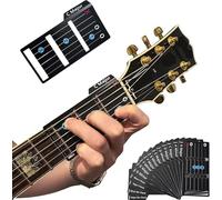 Guitars Chord Flashcards Fits All Guitars, Fantastic Cards for Mastering Guitar Chords Fast, Including 15 Basic Chords, Portable Guitar Starter Kit, Fretboard Training Tool, Gift for Beginners (A, 15)
