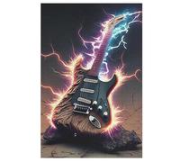 Guitars Jigsaw Puzzles for Adults & Kids 1000 Piece Wooden Puzzle Precise Interlocking Educational Game Challenge Toy （78×53cm）