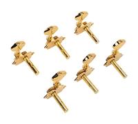 Guitars Machine Head, Easy Adjustment 1:18 Gear Ratio Guitar String Tuning Peg 6Pcs Metal for Instrument(gold)
