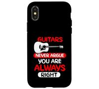 Guitars never argue you are always right Case for iPhone X/XS