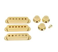 Guitars Pickup Covers, Guitar Volume Tone Knobs 2T 1V 3Pcs Golden 48 50 52mm Plastic for Music Lover