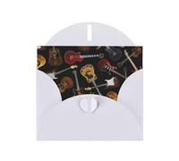 Guitars Print Blank Cards and Envelopes 5" x 6" for Wedding Birthday Invitations and All Occasions