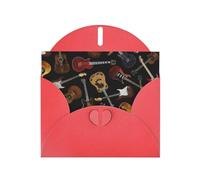 Guitars Print Blank Cards and Envelopes 5" x 6" for Wedding Birthday Invitations and All Occasions