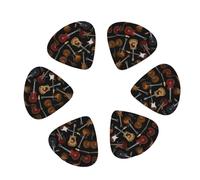 Guitars print Guitar Picks, 12PCS Premium Celluloid Guitar Pick Medium for Acoustic Guitar, Electric Guitar, Bass