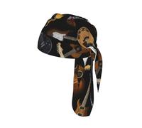 Guitars Printed Cap Do Rag, Moisture Wicking Cycling Cap Helmet Liner for Biking Running Hiking
