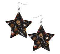 Guitars Statement Earrings for Women, Star Drop Earrings, Elegant Dangle Jewelry for Formal Gatherings