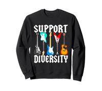 Guitars Support Diversity Inclusion LGBT Pride Month Guitar Sweatshirt