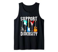 Guitars Support Diversity Inclusion LGBT Pride Month Guitar Tank Top