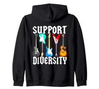 Guitars Support Diversity Inclusion LGBT Pride Month Guitar Zip Hoodie