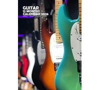 Guitars Wall Calendar, A3 Size, Wire-Bound, Full Colour, Free Pack of Calendar Stickers.