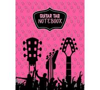 GuitarTab Notebook: A Beautiful Blank guitar tab paper Notebook featuring twelve 6-line tablature staves per page with a "TAB" clef, 8.5 x 11, Durable Cover, Perfect Binding Gift For Guitar Lover,s.