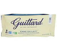 Guittard Choc-Au-Lait Baking Chips, 12oz (340g) | White Chocolate with the essence of Real Vanilla | Peanut and Tree Nut Free | Fairtrade | Gluten-Free | Certified Kosher | Bake Stable