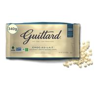 Guittard Choc-Au-Lait Baking Chips, 12oz (340g) | White Chocolate with the essence of Real Vanilla | Peanut and Tree Nut Free | Fairtrade | Gluten-Free | Certified Kosher | Bake Stable