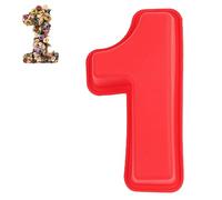 Guittly Number 1 Cake Tins Moulds, 3D Large Number Cake Mould, Bake Trays for Baking Birthday Anniversary, Non-Stick Food-Grade Silicone Oven and Dishwasher Safe (1)