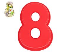 Guittly Number 8 Cake Tins Moulds, 3D Large Number Cake Mould, Bake Trays for Baking Birthday Anniversary, Non-Stick Food-Grade Silicone Oven and Dishwasher Safe (8)