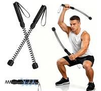Guittly Ropeless Battle Rope with Adjustable Weights, Portable Silent Home Workout Equipment for Full Body Toning, Fat Burning, Cardio and Strength Training Gym Rope for Arms Core Butt (Black)
