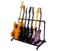 GUITTO Multi Guitar Rack Stand Foldable Universal Display Rack Portable Guitar Holder for Band Stage Bass Acoustic Guitar -7 Holder GGS-11