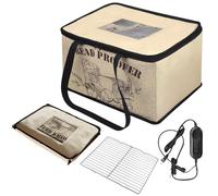 Guiwuiyu Bread Dough Proofing Box with Heater, Electric Bread Proofer with Insertable NTC Sensor Temperature & Timer Control, Proofing box for Making Sourdough, Pizza,Yogurt, Soap, Natto