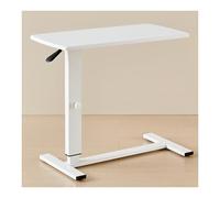 GUIXAN C-Shaped Side Table,Adjustable Height C Shaped End Table,360°Swivel Couch Side Table,Suitable For Small Spaces, Usb Port, Adjustable Height, Versatile.(White,LIFTING TYPE_80*40CM)