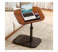 GUIXAN C-Shaped Side Table，Side Table，Adjustable Height C Shaped End Table，360°Swivel Couch Side Table，360-Degree Rotation, Can Be Raised Or Lowered, And Has A Wide Range Of Uses.(Walnut,
