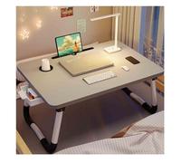 GUIXAN Laptop Desk，Bed Low Table，Bed For Tv Table，Lap Tray Portable Standing Table，Folding Bed Table For Laptop，Reading And Writing Stand With Drawer For Bed, Sofa, Floor.(Gray,Small draw
