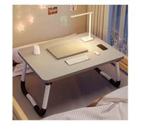 GUIXAN Laptop Desk，Bed Low Table，Bed For Tv Table，Lap Tray Portable Standing Table，Folding Bed Table For Laptop，Reading And Writing Stand With Drawer For Bed, Sofa, Floor.(Gray,Medium fla