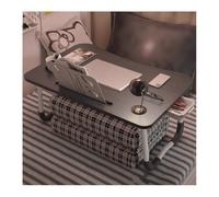 GUIXAN Laptop Desk，Bed Low Table，Laptop Computer Tray，Lap Desk Laptop Stand，Stable W-Shaped Legs, Thickened Desktop Panel, Convenient Card Slot Drawer, Easily Foldable.(Black,Drawer)