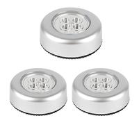 GUIYANIU 3 Pcs Touch Activated LED Push Lights Tap Touch Lamp LED Battery-Powered Wireless Night Light for Kitchen Stairs & Storage Rooms [Energy Class A+++]