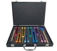 Guiyint Chakra Tuning Forks Set for Healing - 8-Piece Weighted Solfeggio Tuning Forks - Professional Sound Therapy Kit for Reiki, Meditation, Yoga & Energy Balancing