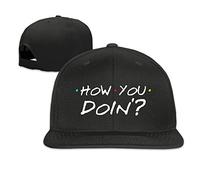 GUIZAZYY Custom How You Doin Adjustable Baseball Hat & Cap Black