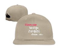 GUIZAZYY Custom I Love You But If The Zombies Chase Us Adjustable Baseball Hat & Cap Natural