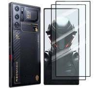Guizzcg 2 Pack Screen Protector for ZTE Nubia Red Magic 9 / 9S / 8 Pro, Tempered Glass, Case Friendly, Scratch Resistant, Black