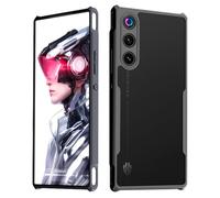 Guizzcg For ZTE Nubia Red Magic 10 Air Case, Ultra Thin Lightweight Case, Soft TPU Bumper + Transparent Acrylic Back, Airbags Protective Case, Drop-Proof, Shockproof, Black