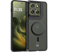 Guizzcg Magnetic Stand Case for Motorola Moto Edge 70/X70 Air Case [Compatible with Mag-Safe] Translucent Matte Back Shockproof Protective Phone Case for Moto Edge 70/X70 Air Cover, Stand Black