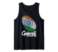 Gujarat Flag Desi Hindu India Hindu in My DNA Gujarati Tank Top