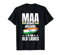 Gujarati Desi Hindu India Indian Flag Old Ladies Gujarat T-Shirt
