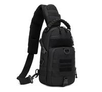 GUJOIN Tactical Sling Bag for Men Small EDC Shoulder Crossbody Pack with Paracord Handle MOLLE Military Range Bag Daypacks (Black)
