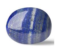GUJOXILA 1.6"-2" Lapis Lazuli Crystal Large Healing Crystals Gemstones Nature Tumbled Polished Lapis Lazuli Blue Stones Pocket Spiritual Reiki Divination Meditation Purple Plam Stone 1pcs