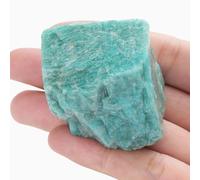 GUJOXILA 1.8"-2.2" Amazonite Raw Rough Healing Crystals Natural Rocks Protection Reiki Tumbling Cabbing Divination Meditation Fountain Crystal 1pcs