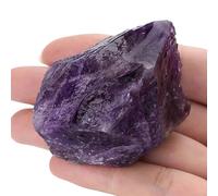 GUJOXILA 1.8"-2.2" Amethyst Raw Rough Healing Crystals Natural Stones Rocks Gemstones Protection Reiki Tumbling Cabbing Divination Meditation Fountain Stone 1pcs