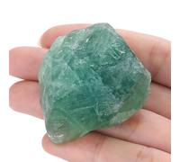 GUJOXILA 1.8"-2.2" Green Fluorite Raw Rough Healing Crystals Natural Stones Rocks Gemstones Protection Reiki Tumbling Cabbing Divination Meditation Fountain Stone 1pcs