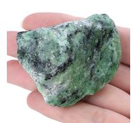 GUJOXILA 1.8"-2.2" Green Ruby Zoisite Raw Rough Healing Crystals Natural Rocks Protection Reiki Tumbling Cabbing Divination Meditation Fountain Crystal 1pcs